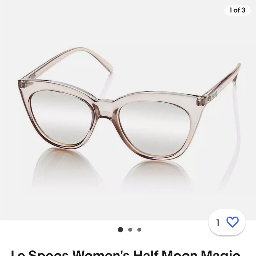 Le Specs Women's Half Moon Magic Sunglasses mirrored gray stone - Picture 3 of 5